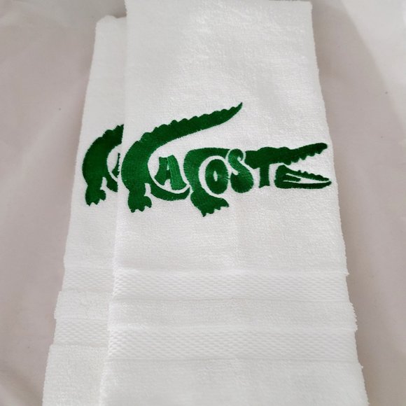 Other - Embroidered Lacoste  Hand Towel Set